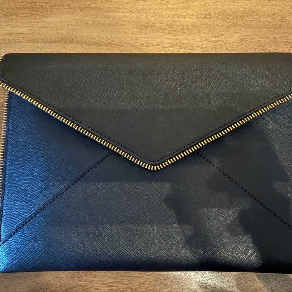 NWOT Rebecca Minkoff Black Saffiano Leather Clutch. - Picture 4 of 9